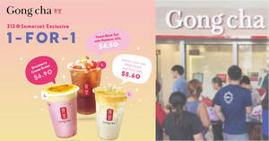 Featured image for Gong Cha offering 1-for-1 selected beverages at 313@Somerset outlet till 29 June 2022