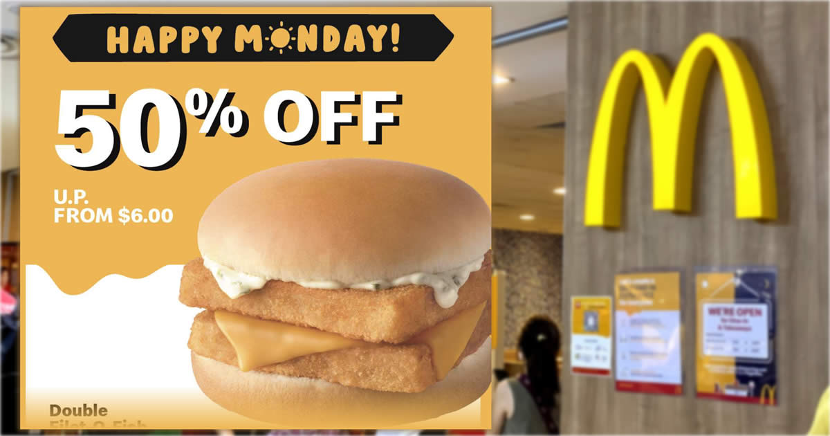 Featured image for McDonald's App has a one-day only 50% off Double Filet-O-Fish deal on 13 June, pay only S$3