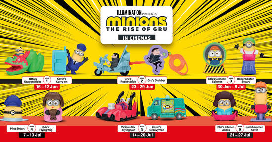 McDonald’s S’pore: Free Minions The Rise of Gru toy with every Happy Meal purchase till 27 July 2022