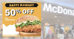 Featured image for McDonald’s App has a one-day only 50% off McSpicy burger deal on 27 June, pay only S$3.25