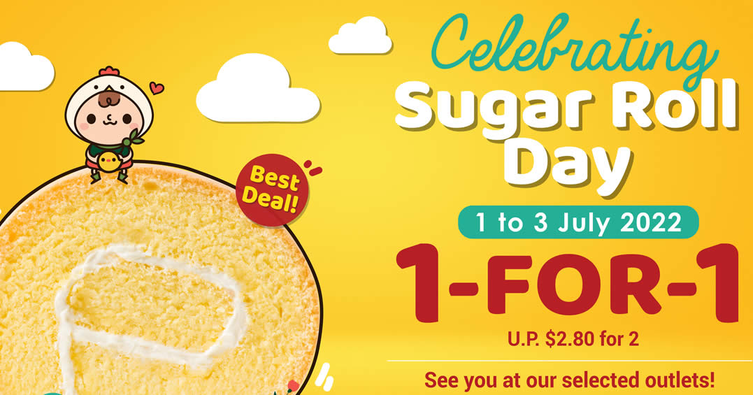 Featured image for Polar Puffs & Cakes is offering 1-for-1 Sugar Roll at seven outlets from 1 - 3 July 2022