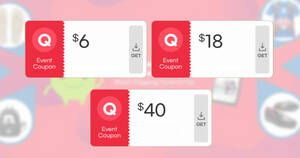 Featured image for Qoo10 S’pore offers $6, $18 & $40 cart coupons daily till 19 June 2022
