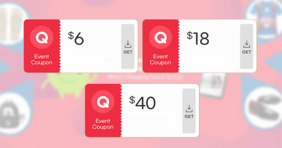 Featured image for Qoo10 S'pore offers $6, $18 & $40 cart coupons daily till 19 June 2022