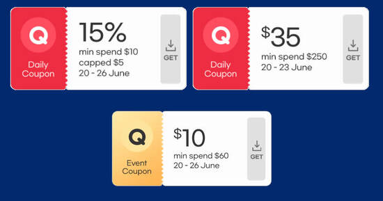 Lobang: Qoo10 S’pore offers 15%, $10 & $35 cart coupons daily till 23 June 2022 - 6