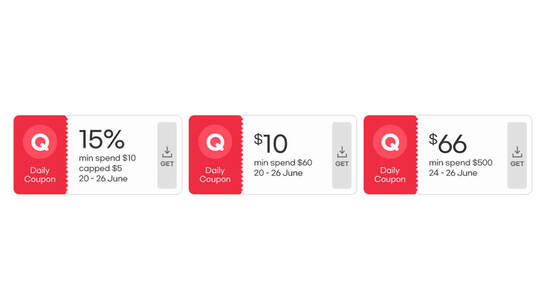 Lobang: Qoo10 S’pore offers 15%, $10, $30 & $66 cart coupons daily till 26 June 2022 - 8