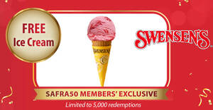 Featured image for (Fully Redeemed) SAFRA members enjoy a FREE scoop of Swensen’s ice-cream (cup/cone) at all Swensen’s outlets till 31 July 2022