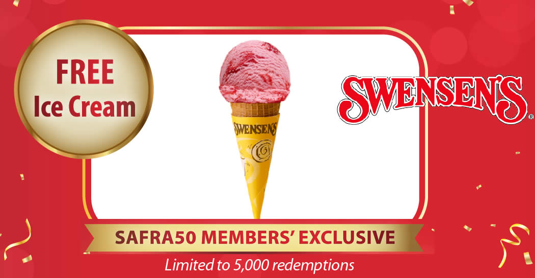 Featured image for (Fully Redeemed) SAFRA members enjoy a FREE scoop of Swensen's ice-cream (cup/cone) at all Swensen's outlets till 31 July 2022
