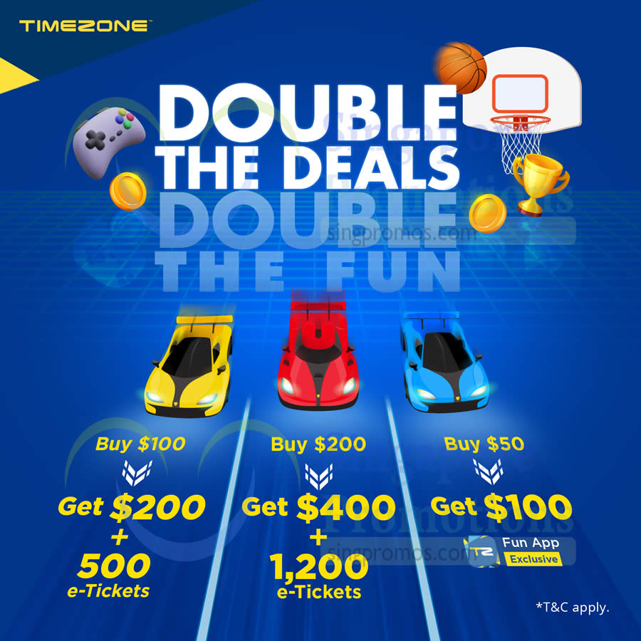 Lobang: Timezone 100% extra game credits Double Deals promotion on 28 Aug 2022 - 20