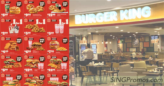 Burger King S’pore has released over 20 new ecoupons you can use to save up to 50% off till 2 Oct 2022