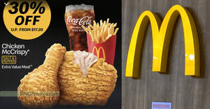Featured image for McDonald’s S’pore is offering 30% off Chicken McCrispy (2pc) Meal till 24 July 2022