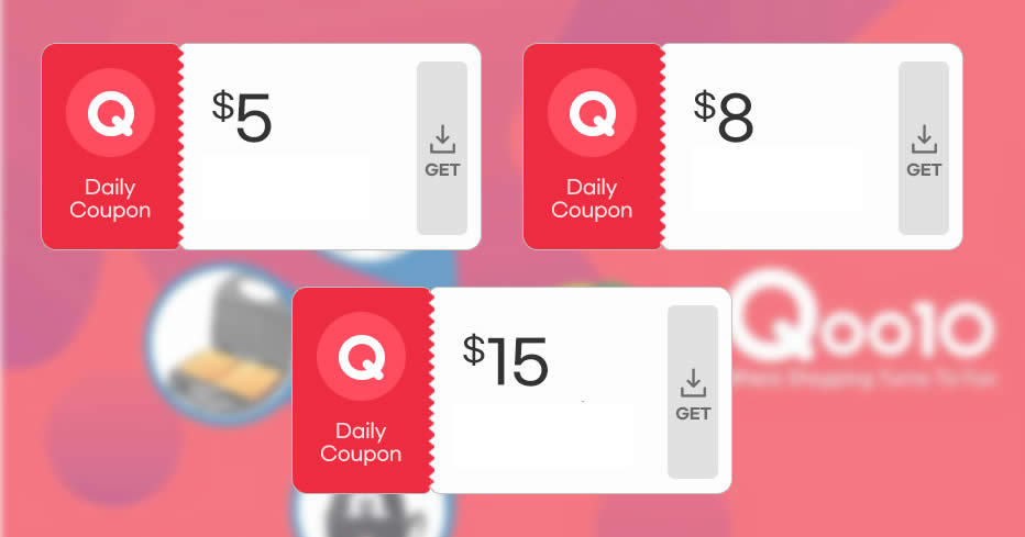 Featured image for Qoo10 S'pore Limited Coupon Discounts offers $5, $8 & $15 cart coupons daily till 14 July 2022
