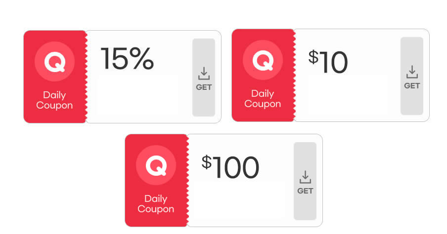 Featured image for Qoo10 S'pore offering free 15%, $10, $35 and $100 cart coupons till 14 Aug 2022
