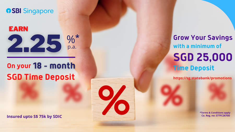 Lobang: State Bank of India offering 2.25% p.a. with latest SGD Dollar Fixed Deposit promo (From 25 July 2022) - 1