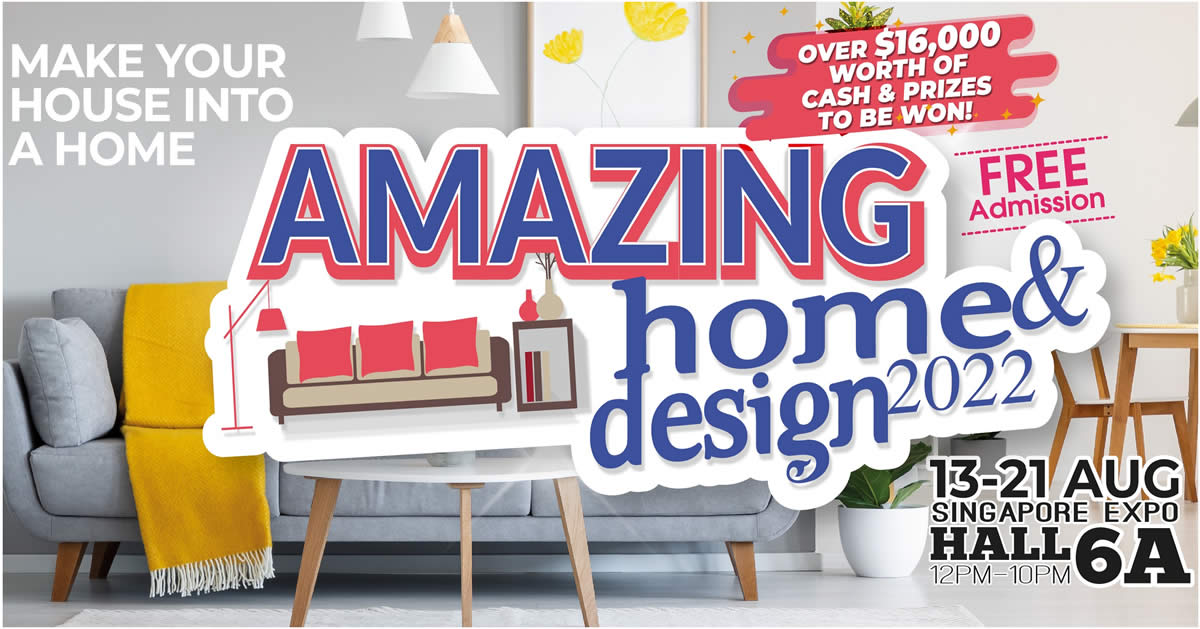 Featured image for Amazing Home & Design interior design and furniture expo happening from 13 - 21 Aug 2022