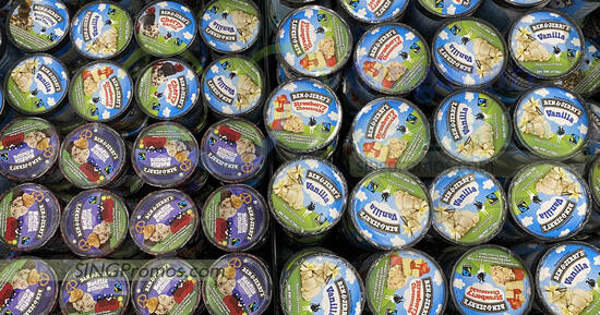 Giant is selling Ben & Jerry’s ice cream at S$10.25 each when you buy two...