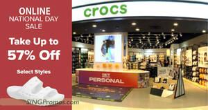 Featured image for Crocs S’pore offering up to 57% off select styles (footwear) online sale till 12 Aug 2022