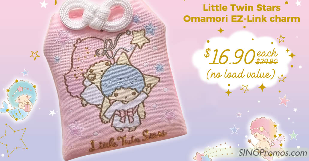 Featured image for Little Twin Stars Omamori EZ-Link charm now available at a special price at Popular stores from 3 Aug 2022