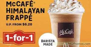 Featured image for (EXPIRED) McDonald’s S’pore offering 1-for-1 Himalayan Frappe at McCafe outlets from 20 – 21 Aug 2022