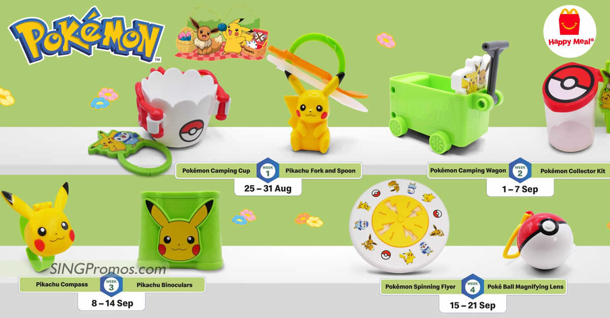 Featured image for McDonald's S'pore now offering free Pokémon toy with every Happy Meal purchase till 21 Sep 2022