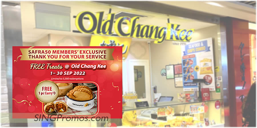 Featured image for Old Chang Kee is giving away FREE Curry'O for SAFRA members at all outlets from 1 - 30 Sep 2022