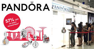 Featured image for Pandora S’pore offering 57% off every second item* till 10 Aug 2022