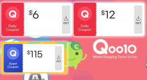 Featured image for Qoo10 S’pore is offering $6, $12 & $115 cart coupons daily till 21 Aug 2022