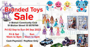 Featured image for Branded Toys Sale at Bishan from 2 – 4 Sep 2022