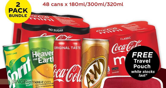 Grab 48 Coke Original 320ml cans at $22.90 (~48c each) with FREE Travel Wallet from 29 Sep 2022