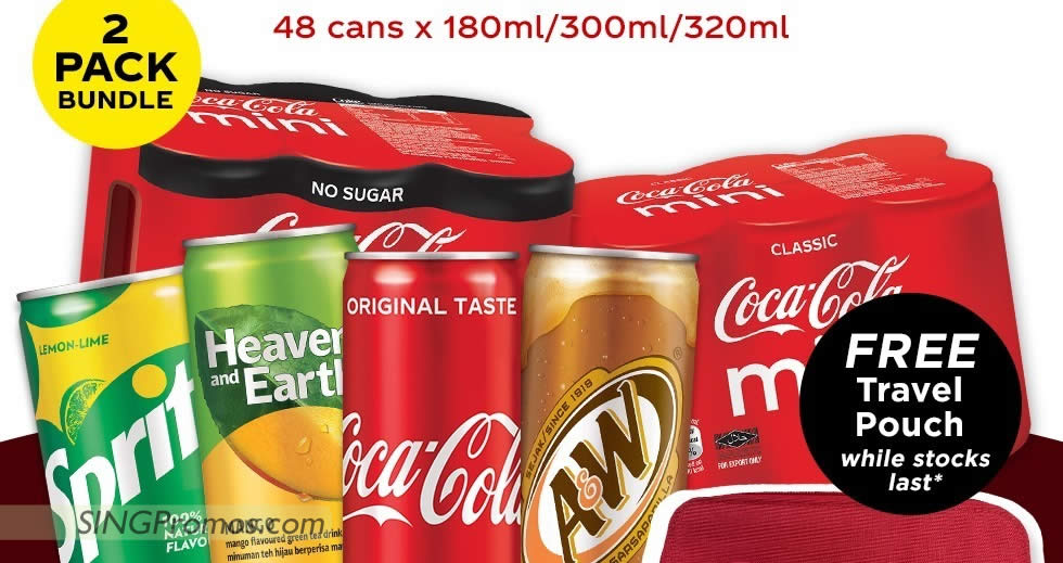 Featured image for Grab 48 Coke Original 320ml cans at $22.90 (~48c each) with FREE Travel Wallet from 29 Sep 2022