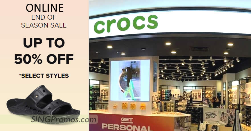 Featured image for Crocs S'pore offering up to 50% off selected footwear styles online sale till 21 Dec 2022