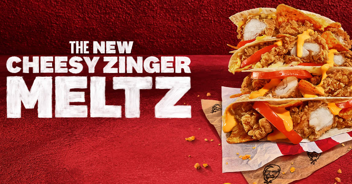 Featured image for KFC S'pore launches new spicy Cheesy Zinger Meltz from 7 Sep 2022