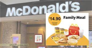 Featured image for McDonald’s S’pore offering S$14.90 Breakfast Family Meal (usual fr $19.30) deal till 11 Sep 2022