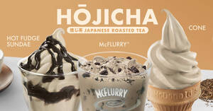 Featured image for McDonald’s S’pore now offering Hojicha Japanese Roasted Tea desserts at Dessert Kiosks from 22 Sep 2022