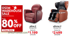 Featured image for OSIM Warehouse Sale has display sets at up to 80% off from 16 – 18 Sep 2022