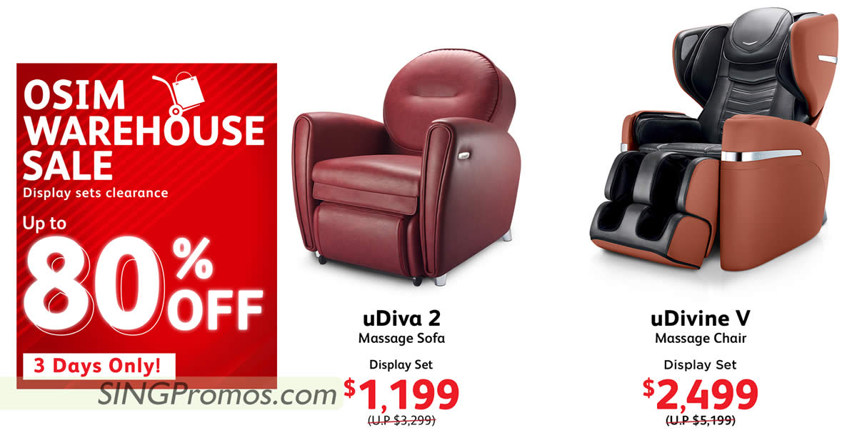 Featured image for OSIM Warehouse Sale has display sets at up to 80% off from 16 - 18 Sep 2022