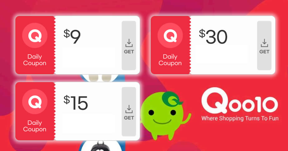 Featured image for Qoo10 S'pore Limited Q-Rewards offers $9, $15 & $30 cart coupons on 12 Sep 2022