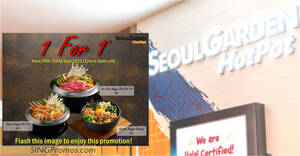 Featured image for Seoul Garden HotPot offering 1-for-1 selected items from 20 – 22 Sep 2022, 1pm – 3pm