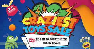 Featured image for Takashimaya Craziest Toys Sale returns with discounts of up to 70% off, happening till 12 Sep 2022