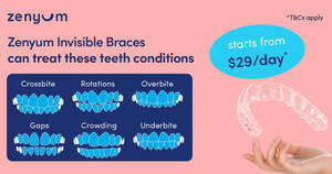 Featured image for Free Online Smile Assessment! Get $180 Off Zenyum Invisible Braces from now till 9 Oct 2022