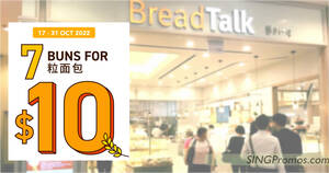 Featured image for BreadTalk S’pore offering seven buns for $10 at most outlets from 17 – 31 October 2022