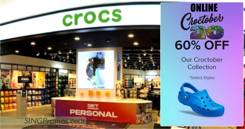 Featured image for Crocs S'pore offering up to 60% off selected footwear styles online sale till 13 Oct 2022