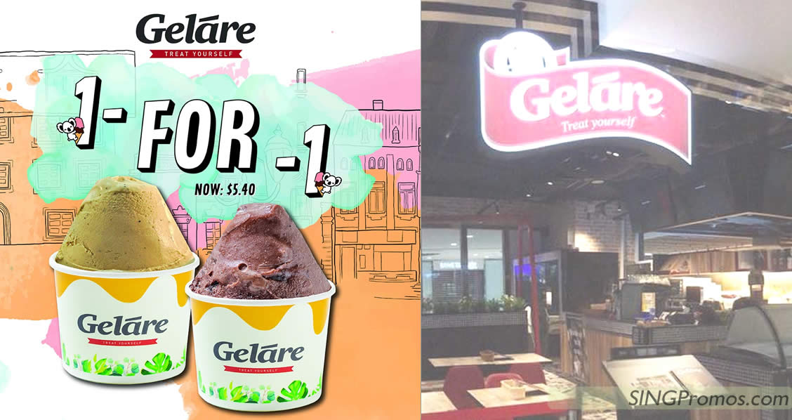 Featured image for Geláre offering 1-for-1 single scoop ice cream cups at selected outlets from 5 - 9 Oct 2022, 12 to 3pm