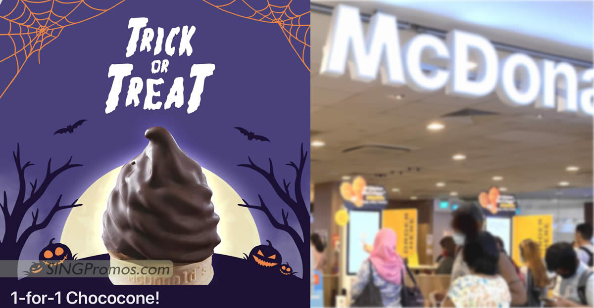 Featured image for McDonald's S'pore 1-for-1 ChocoCone® deal till 4 Nov means you pay only S$0.60 each
