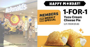 Featured image for (EXPIRED) McDonald’s 1-for-1 Yuzu Cream Cheese Pie on Monday 17 Oct means you pay only 90c each