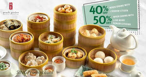 Featured image for Peach Garden offering 40% to 50% off dim sum items when you dine in with senior citizens till 30 Nov 2022