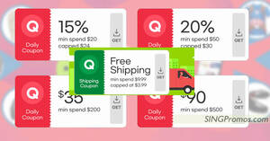 Featured image for (EXPIRED) Qoo10 S’pore offers 15%, 20%, $35 & $90 cart coupons on 25 Oct 2022