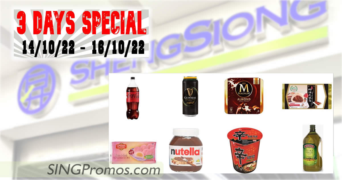 Featured image for Sheng Siong 3-Days Specials has Magnum Ice Cream, Nutella, Coke Less Sugar and more till 16 Oct 2022