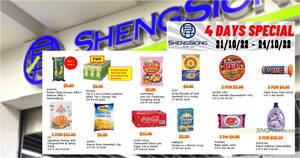Featured image for Sheng Siong 4-Days Specials has M&M Minis Tube, Chicken in a Biskit, Coca-Cola and more till 24 Oct 2022