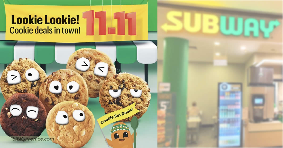 Featured image for Subway S'pore offering 6 cookies for $6.60 at all outlets from 1 - 11 Nov 2022