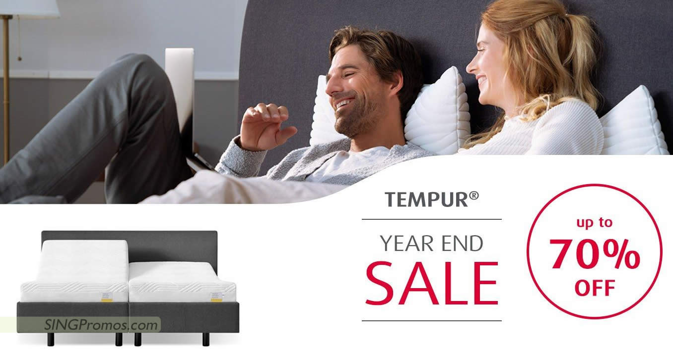 Featured image for TEMPUR Year End Sale has discounts of up to 70% off from 27 - 30 Oct 2022